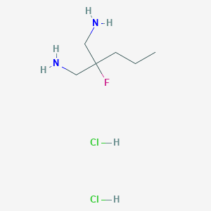 molecular formula C6H17Cl2FN2 B1484459 2-(Aminomethyl)-2-fluoropentan-1-amine dihydrochloride CAS No. 2098153-77-4