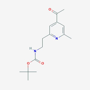 Tert-butyl 2-(4-acetyl-6-methylpyridin-2-YL)ethylcarbamate