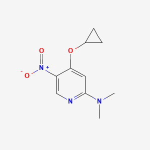 molecular formula C10H13N3O3 B14844604 4-Cyclopropoxy-N,N-dimethyl-5-nitropyridin-2-amine 