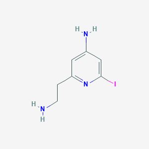 molecular formula C7H10IN3 B14844621 2-(2-Aminoethyl)-6-iodopyridin-4-amine 