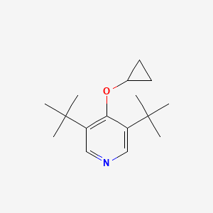 molecular formula C16H25NO B14844629 3,5-DI-Tert-butyl-4-cyclopropoxypyridine 