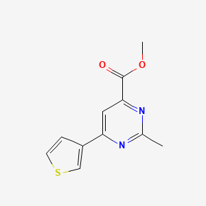 Methyl 2-methyl-6-(thiophen-3-yl)pyrimidine-4-carboxylate