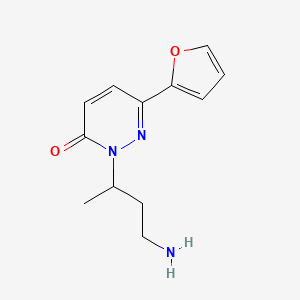 molecular formula C12H15N3O2 B1484465 2-(4-Aminobutan-2-yl)-6-(furan-2-yl)-2,3-dihydropyridazin-3-one CAS No. 2098143-26-9