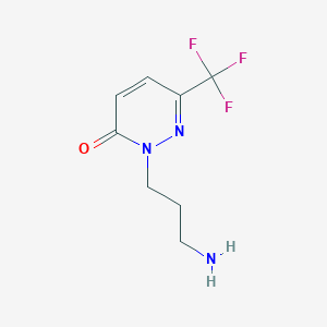 molecular formula C8H10F3N3O B1484467 2-(3-Aminopropyl)-6-(trifluoromethyl)-2,3-dihydropyridazin-3-one CAS No. 2098080-23-8
