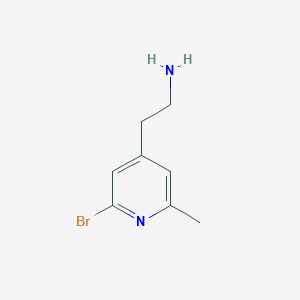 molecular formula C8H11BrN2 B14844680 2-(2-Bromo-6-methylpyridin-4-YL)ethanamine CAS No. 1393576-11-8