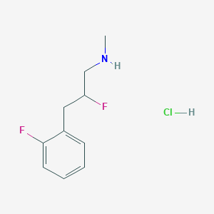 molecular formula C10H14ClF2N B1484470 [2-Fluoro-3-(2-fluorophenyl)propyl](methyl)amine hydrochloride CAS No. 2098052-60-7