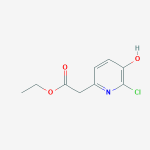 molecular formula C9H10ClNO3 B14844701 Ethyl (6-chloro-5-hydroxypyridin-2-YL)acetate 