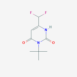 molecular formula C9H12F2N2O2 B1484472 3-叔丁基-6-(二氟甲基)-1,2,3,4-四氢嘧啶-2,4-二酮 CAS No. 2098103-07-0