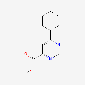 molecular formula C12H16N2O2 B1484474 Methyl 6-cyclohexylpyrimidine-4-carboxylate CAS No. 1648618-14-7