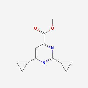 molecular formula C12H14N2O2 B1484478 Methyl 2,6-dicyclopropylpyrimidine-4-carboxylate CAS No. 2098098-59-8