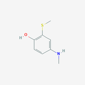 molecular formula C8H11NOS B14844787 4-(Methylamino)-2-(methylthio)phenol 