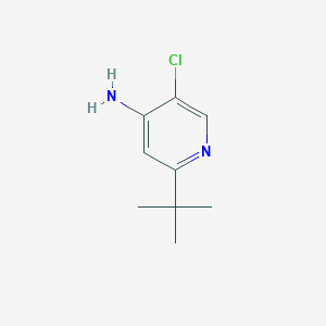 molecular formula C9H13ClN2 B14844792 2-Tert-butyl-5-chloropyridin-4-amine 