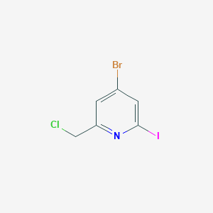 molecular formula C6H4BrClIN B14844799 4-Bromo-2-(chloromethyl)-6-iodopyridine 