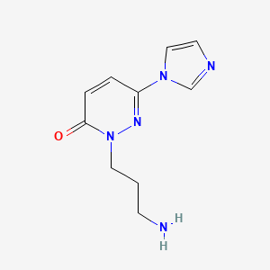 molecular formula C10H13N5O B1484482 2-(3-aminopropyl)-6-(1H-imidazol-1-yl)-2,3-dihydropyridazin-3-one CAS No. 2098080-19-2