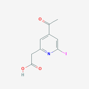 (4-Acetyl-6-iodopyridin-2-YL)acetic acid