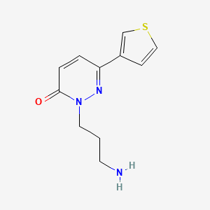 molecular formula C11H13N3OS B1484483 2-(3-Aminopropyl)-6-(thiophen-3-yl)-2,3-dihydropyridazin-3-one CAS No. 2098008-15-0