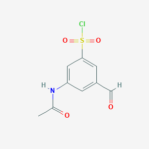 3-(Acetylamino)-5-formylbenzenesulfonyl chloride