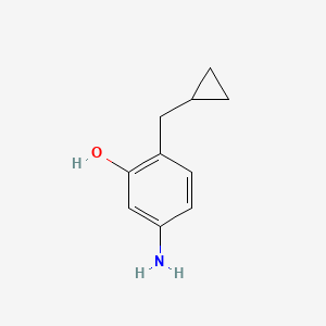 molecular formula C10H13NO B14844837 5-Amino-2-(cyclopropylmethyl)phenol 