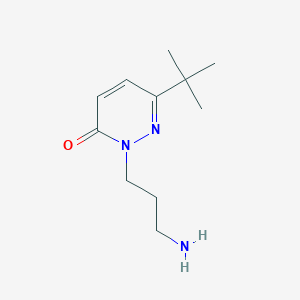 molecular formula C11H19N3O B1484485 2-(3-Aminopropyl)-6-tert-butyl-2,3-dihydropyridazin-3-one CAS No. 2097974-54-2