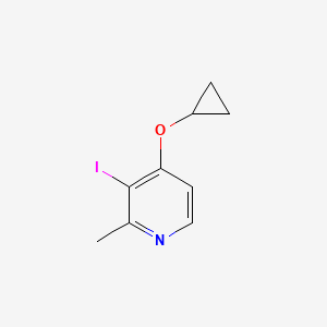 molecular formula C9H10INO B14844854 4-Cyclopropoxy-3-iodo-2-methylpyridine 