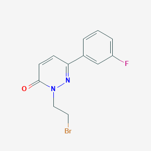 molecular formula C12H10BrFN2O B1484487 2-(2-Bromoethyl)-6-(3-fluorophenyl)-2,3-dihydropyridazin-3-one CAS No. 2098007-81-7