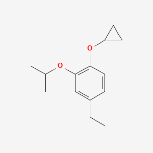 molecular formula C14H20O2 B14844873 1-Cyclopropoxy-4-ethyl-2-isopropoxybenzene 