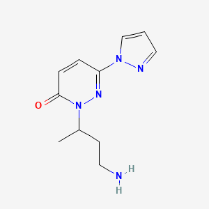 molecular formula C11H15N5O B1484489 2-(4-氨基丁烷-2-基)-6-(1H-吡唑-1-基)-2,3-二氢哒嗪-3-酮 CAS No. 2098105-57-6