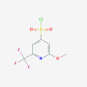 molecular formula C7H5ClF3NO3S B14844901 2-Methoxy-6-(trifluoromethyl)pyridine-4-sulfonyl chloride 