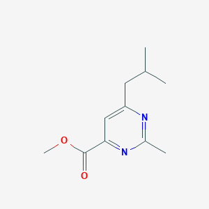 molecular formula C11H16N2O2 B1484491 Methyl 2-methyl-6-(2-methylpropyl)pyrimidine-4-carboxylate CAS No. 2098076-46-9