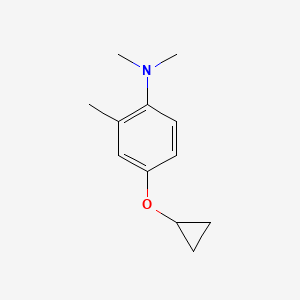 molecular formula C12H17NO B14844957 4-Cyclopropoxy-N,N,2-trimethylaniline 