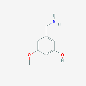 molecular formula C8H11NO2 B14844961 3-(Aminomethyl)-5-methoxyphenol 