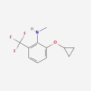 molecular formula C11H12F3NO B14844965 2-Cyclopropoxy-N-methyl-6-(trifluoromethyl)aniline 