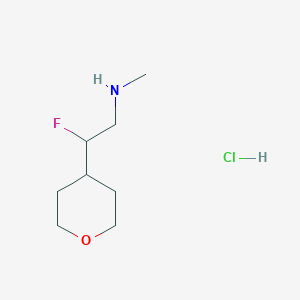 molecular formula C8H17ClFNO B1484497 [2-氟-2-(氧杂环丁-4-基)乙基](甲基)胺盐酸盐 CAS No. 2097958-73-9