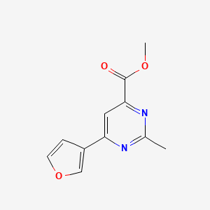 molecular formula C11H10N2O3 B1484498 Methyl 6-(furan-3-yl)-2-methylpyrimidine-4-carboxylate CAS No. 2098142-46-0