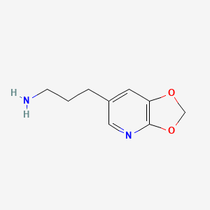 molecular formula C9H12N2O2 B14844988 3-[1,3]Dioxolo[4,5-B]pyridin-6-ylpropan-1-amine 