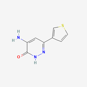 molecular formula C8H7N3OS B1484499 4-Amino-6-(thiophen-3-yl)pyridazin-3-ol CAS No. 2092227-87-5