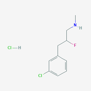 molecular formula C10H14Cl2FN B1484502 [3-(3-Chlorophenyl)-2-fluoropropyl](methyl)amine hydrochloride CAS No. 2098018-25-6