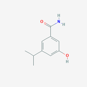 molecular formula C10H13NO2 B14845020 3-Hydroxy-5-isopropylbenzamide 