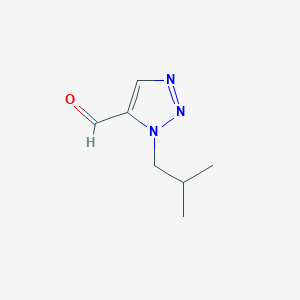 molecular formula C7H11N3O B14845057 1-Isobutyl-1H-1,2,3-triazole-5-carbaldehyde 