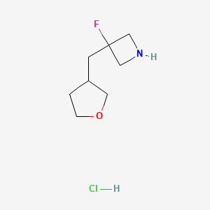 3-Fluoro-3-[(oxolan-3-yl)methyl]azetidine hydrochloride