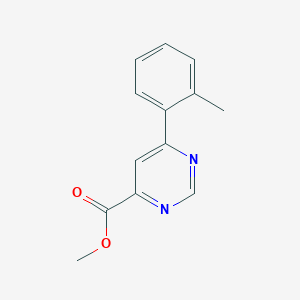 molecular formula C13H12N2O2 B1484509 Methyl 6-(2-methylphenyl)pyrimidine-4-carboxylate CAS No. 2097998-65-5