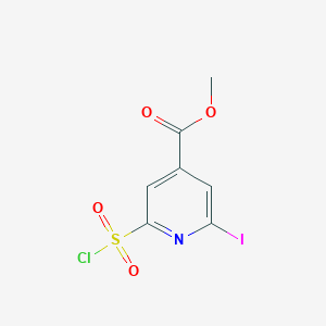 Methyl 2-(chlorosulfonyl)-6-iodoisonicotinate