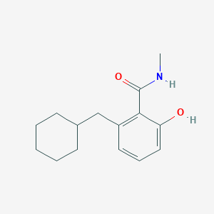 molecular formula C15H21NO2 B14845102 2-(Cyclohexylmethyl)-6-hydroxy-N-methylbenzamide 