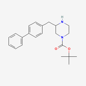 molecular formula C22H28N2O2 B14845105 3-Biphenyl-4-ylmethyl-piperazine-1-carboxylic acid tert-butyl ester 