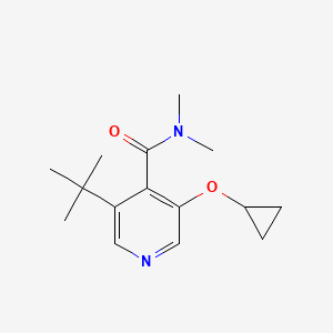 molecular formula C15H22N2O2 B14845109 3-Tert-butyl-5-cyclopropoxy-N,N-dimethylisonicotinamide 