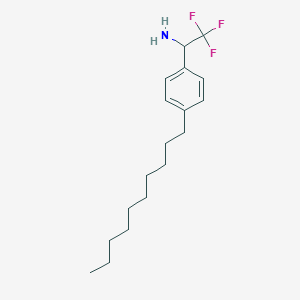 molecular formula C18H28F3N B14845122 1-(4-Decyl-phenyl)-2,2,2-trifluoro-ethylamine CAS No. 886368-26-9