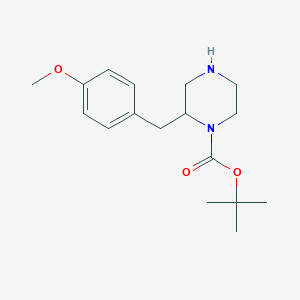 molecular formula C17H26N2O3 B14845128 2-(4-Methoxy-benzyl)-piperazine-1-carboxylic acid tert-butyl ester 