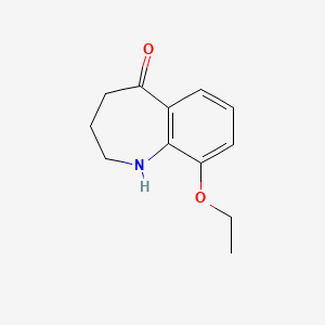 molecular formula C12H15NO2 B14845144 9-Ethoxy-1,2,3,4-tetrahydro-benzo[B]azepin-5-one 