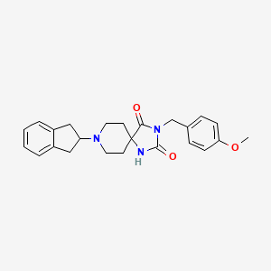 molecular formula C24H27N3O3 B1484516 8-(2,3-Dihydro-1H-inden-2-yl)-3-(4-methoxybenzyl)-1,3,8-triazaspiro[4.5]decane-2,4-dione CAS No. 2204958-75-6