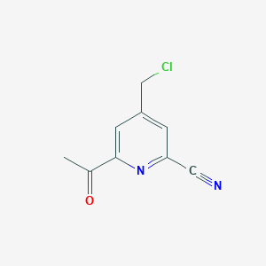 6-Acetyl-4-(chloromethyl)pyridine-2-carbonitrile